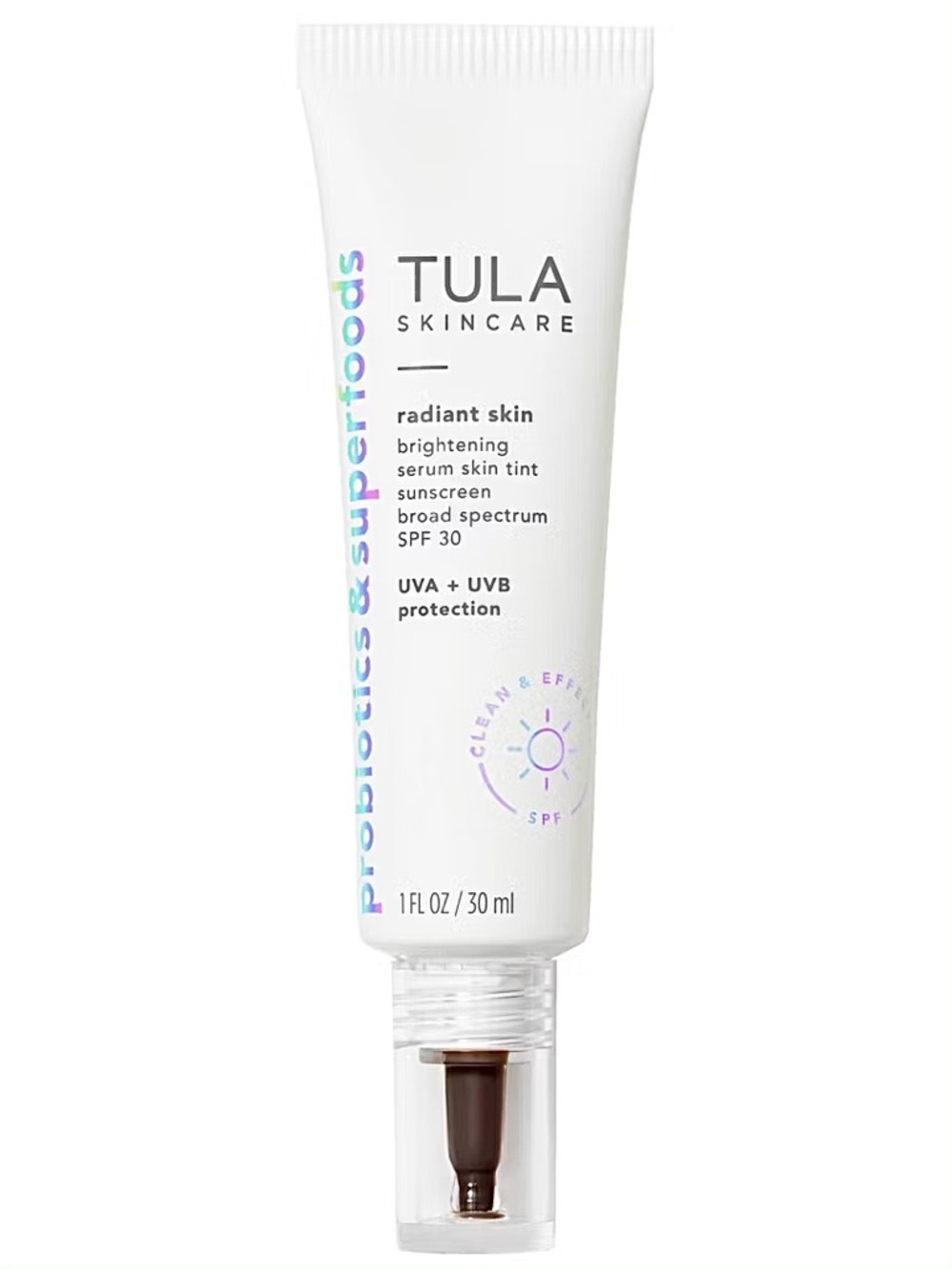 TULA Skincare 30 Deep Neutral Radiant Skin Brightening Serum Skin Tint 1oz